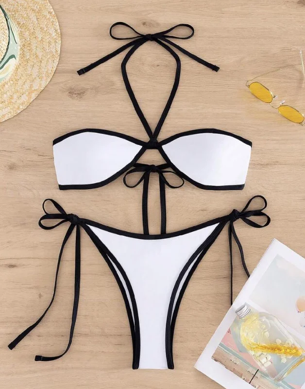 White Classic Bikini Traditional Women's Wool