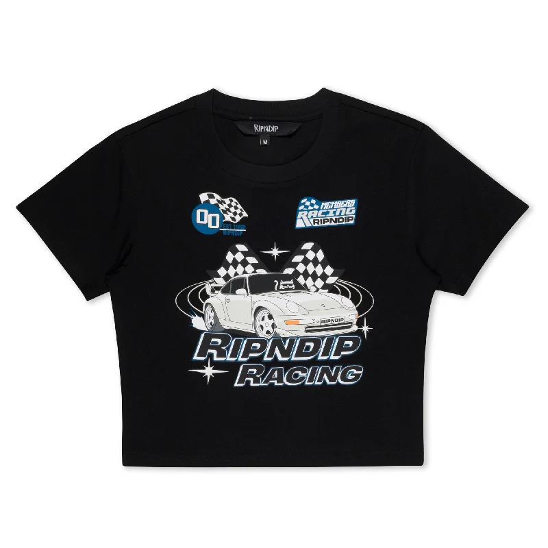 Ripnrace Cropped Baby Tee (Black) Sophisticated Women's 