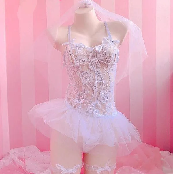 Bridal Bodysuit Lingerie Sharp Women's Italian