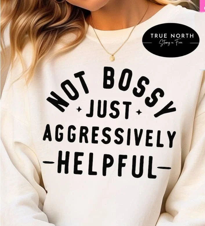 Vintage I Am Not Bossy T-Shirt Casual Women's Loose - fitting